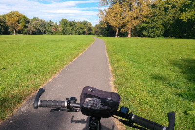 Asphaltband im Ilmtal nahe des Parks Tiefurt